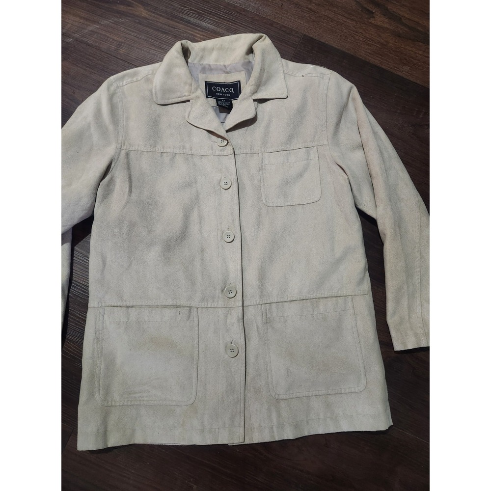 SALE {5/$25} 📦  Coaco‎ New York Woman's Medium Sand Beige Blazer Long Sleeve